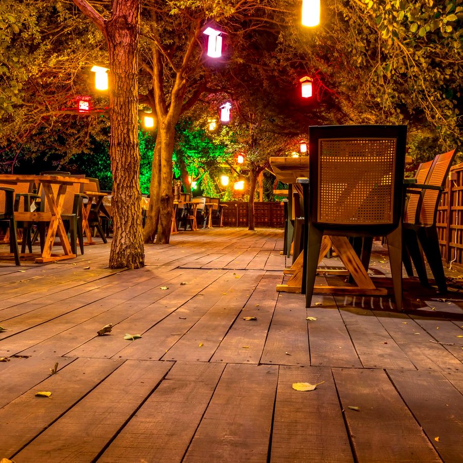 Terraza de noche